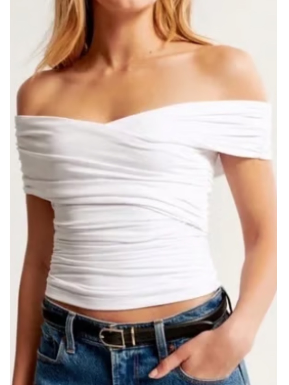 Abercrombie & Fitch Modal Blend Collection Off The Shoulder Top